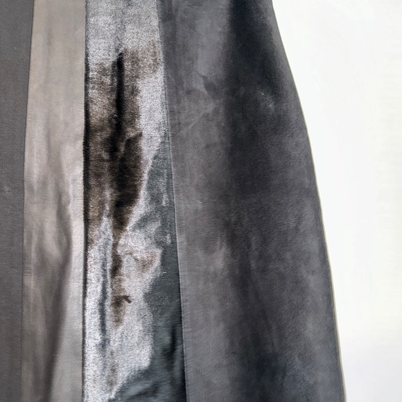 EUC Theory Mixed Mobile Calf Leather A Line Black Skirt Size 10 - Picture 9 of 9